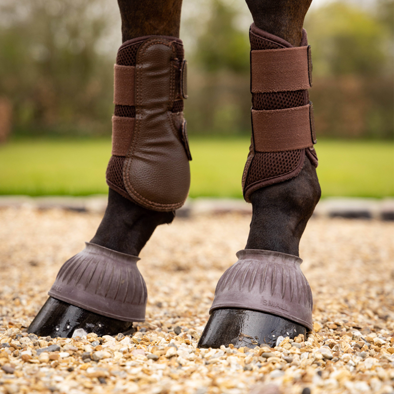 LeMieux Rubber Pull On Over Reach Boots - Brown-1